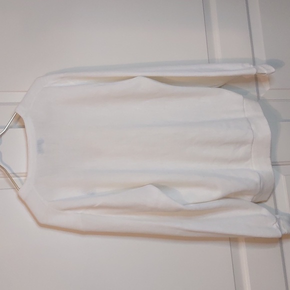 Vtg Men's White Izod Crest Embroidered Logo Button Cardigan Size Large - Picture 6 of 8